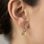 گوشواره حلقه ای با پولک